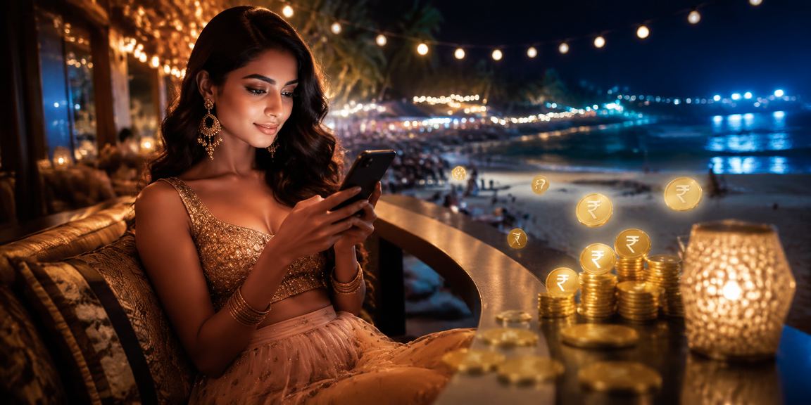 Player responsibly enjoying online mobile casino with INR currency