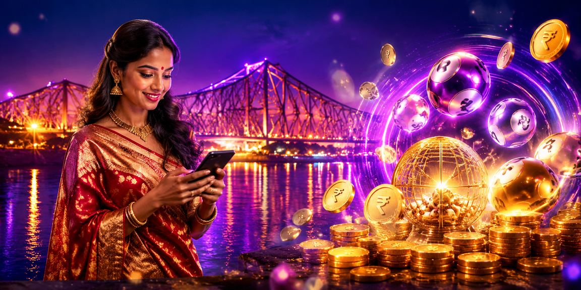 Indian player placing lottery bets on mobile in Kolkata